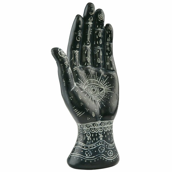 Design Toscano Higher Plane of Perception All-Seeing Eye Palmistry Hand Statue QL579